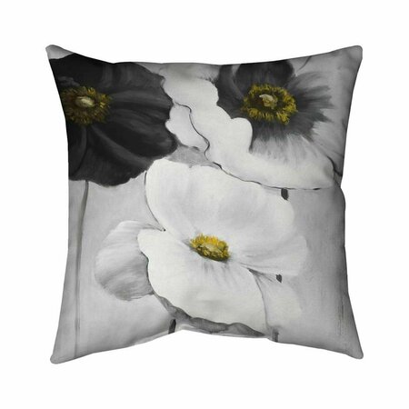 BEGIN HOME DECOR 26 x 26 in. Assorted White Flowers-Double Sided Print Indoor Pillow 5541-2626-FL121